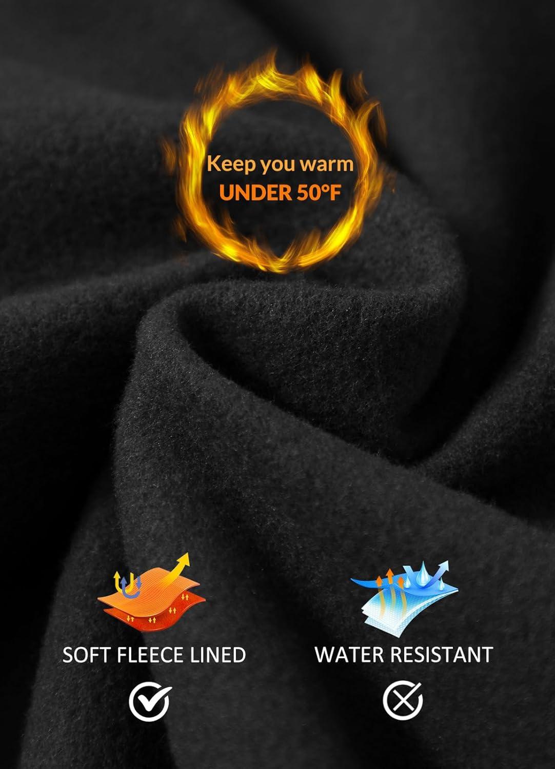 imagebaleaf Womens Fleece Lined Leggings Thermal Warm Winter Tights High Waisted Yoga Pants Cold Weather with PocketsBlackgreen