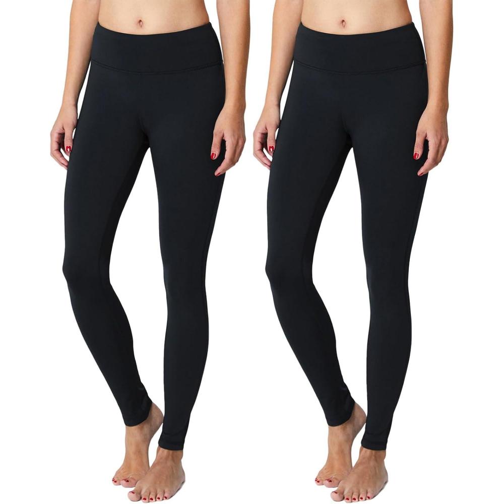 imagebaleaf Womens Fleece Lined Leggings Thermal Warm Winter Tights High Waisted Yoga Pants Cold Weather with PocketsBlackblack