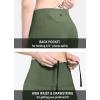 imagebaleaf Womens Fleece Lined Leggings Thermal Warm Winter Tights High Waisted Yoga Pants Cold Weather with PocketsArmy Green