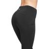 imagebaleaf Womens Fleece Lined Leggings Thermal Warm Winter Tights High Waisted Yoga Pants Cold Weather with PocketsBlack