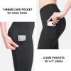 imagebaleaf Womens Fleece Lined Leggings Thermal Warm Winter Tights High Waisted Yoga Pants Cold Weather with PocketsBlack