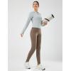 imagebaleaf Womens Fleece Lined Leggings Thermal Warm Winter Tights High Waisted Yoga Pants Cold Weather with PocketsCocoa Creme