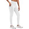 imagebaleaf Womens Fleece Lined Leggings Thermal Warm Winter Tights High Waisted Yoga Pants Cold Weather with PocketsWhite