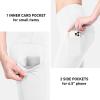 imagebaleaf Womens Fleece Lined Leggings Thermal Warm Winter Tights High Waisted Yoga Pants Cold Weather with PocketsWhite