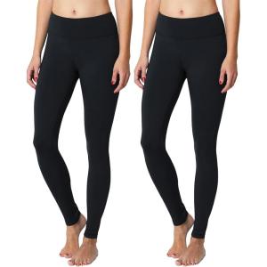 imagebaleaf Womens Fleece Lined Leggings Thermal Warm Winter Tights High Waisted Yoga Pants Cold Weather with PocketsBlackblack