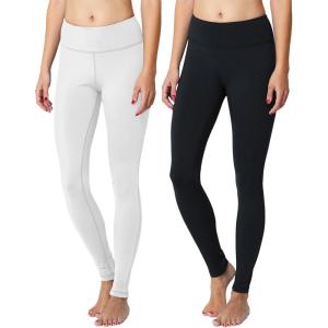 imagebaleaf Womens Fleece Lined Leggings Thermal Warm Winter Tights High Waisted Yoga Pants Cold Weather with PocketsBlackwhite