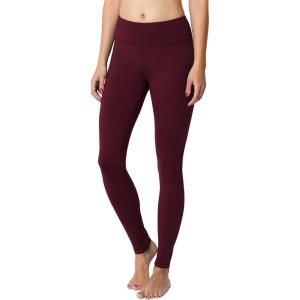 imagebaleaf Womens Fleece Lined Leggings Thermal Warm Winter Tights High Waisted Yoga Pants Cold Weather with PocketsRuby Wine