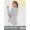 imageBALEAF Womens Sun Shirts UPF 50 Long Sleeve Hiking Tops Lightweight Quick Dry UV Protection Outdoor Clothing01grey