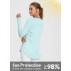 imageBALEAF Womens Sun Shirts UPF 50 Long Sleeve Hiking Tops Lightweight Quick Dry UV Protection Outdoor Clothing01light Green