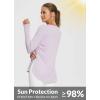 imageBALEAF Womens Sun Shirts UPF 50 Long Sleeve Hiking Tops Lightweight Quick Dry UV Protection Outdoor Clothing01light Purple