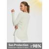 imageBALEAF Womens Sun Shirts UPF 50 Long Sleeve Hiking Tops Lightweight Quick Dry UV Protection Outdoor Clothing01oatmeal