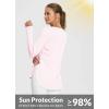 imageBALEAF Womens Sun Shirts UPF 50 Long Sleeve Hiking Tops Lightweight Quick Dry UV Protection Outdoor Clothing01pink