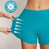 imagebaleaf Womens 3quot5quot7quot9quot High Waisted Swim Board Shorts Quick Dry Swimsuits Bottoms Trunks with PocketsAqua Blue