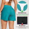 imagebaleaf Womens 3quot5quot7quot9quot High Waisted Swim Board Shorts Quick Dry Swimsuits Bottoms Trunks with PocketsAqua Blue