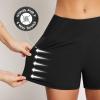 imagebaleaf Womens 3quot5quot7quot9quot High Waisted Swim Board Shorts Quick Dry Swimsuits Bottoms Trunks with PocketsBlack