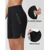 imagebaleaf Womens 3quot5quot7quot9quot High Waisted Swim Board Shorts Quick Dry Swimsuits Bottoms Trunks with PocketsBlack