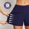 imagebaleaf Womens 3quot5quot7quot9quot High Waisted Swim Board Shorts Quick Dry Swimsuits Bottoms Trunks with PocketsDark Blue
