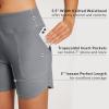 imagebaleaf Womens 3quot5quot7quot9quot High Waisted Swim Board Shorts Quick Dry Swimsuits Bottoms Trunks with PocketsDark Grey