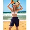 imagebaleaf Womens 3quot5quot7quot9quot High Waisted Swim Board Shorts Quick Dry Swimsuits Bottoms Trunks with PocketsNavy Blue