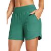 imagebaleaf Womens 3quot5quot7quot9quot High Waisted Swim Board Shorts Quick Dry Swimsuits Bottoms Trunks with PocketsTurquoise