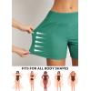 imagebaleaf Womens 3quot5quot7quot9quot High Waisted Swim Board Shorts Quick Dry Swimsuits Bottoms Trunks with PocketsTurquoise