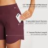 imagebaleaf Womens 3quot5quot7quot9quot High Waisted Swim Board Shorts Quick Dry Swimsuits Bottoms Trunks with PocketsWine