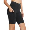 imagebaleaf Womens 8quot 5quot 3quot Biker Shorts High Waist Yoga Workout Gym Running Volleyball Spandex Shorts with PocketsCharcoalclassic