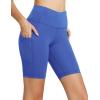imagebaleaf Womens 8quot 5quot 3quot Biker Shorts High Waist Yoga Workout Gym Running Volleyball Spandex Shorts with PocketsEarth Blueclassic