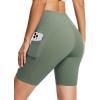imagebaleaf Womens 8quot 5quot 3quot Biker Shorts High Waist Yoga Workout Gym Running Volleyball Spandex Shorts with PocketsGreensofter