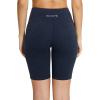 imagebaleaf Womens 8quot 5quot 3quot Biker Shorts High Waist Yoga Workout Gym Running Volleyball Spandex Shorts with PocketsHeather Blueclassic