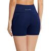 imagebaleaf Womens 8quot 5quot 3quot Biker Shorts High Waist Yoga Workout Gym Running Volleyball Spandex Shorts with PocketsNavy Blueclassic