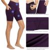 imagebaleaf Womens 8quot 5quot 3quot Biker Shorts High Waist Yoga Workout Gym Running Volleyball Spandex Shorts with PocketsPurpleclassic