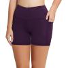imagebaleaf Womens 8quot 5quot 3quot Biker Shorts High Waist Yoga Workout Gym Running Volleyball Spandex Shorts with PocketsPurpleclassic