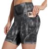 imagebaleaf Womens 8quot 5quot 3quot Biker Shorts High Waist Yoga Workout Gym Running Volleyball Spandex Shorts with PocketsTie Dye Blacksofter