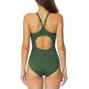 imagebaleaf Womens Athletic Training Adjustable Strap One Piece SwimsuitArmygreen