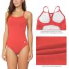 imagebaleaf Womens Athletic Training Adjustable Strap One Piece SwimsuitCoral Red