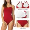 imagebaleaf Womens Athletic Training Adjustable Strap One Piece SwimsuitRed