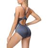 imagebaleaf Womens Athletic Training Adjustable Strap One Piece SwimsuitStyle 02black Starry Sky