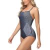 imagebaleaf Womens Athletic Training Adjustable Strap One Piece SwimsuitStyle 02black Starry Sky