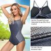 imagebaleaf Womens Athletic Training Adjustable Strap One Piece SwimsuitStyle 02black Starry Sky