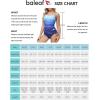 imagebaleaf Womens Athletic Training Adjustable Strap One Piece SwimsuitStyle 02blue Deep Sea