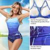 imagebaleaf Womens Athletic Training Adjustable Strap One Piece SwimsuitStyle 02blue Deep Sea