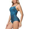 imagebaleaf Womens Athletic Training Adjustable Strap One Piece SwimsuitStyle 02green Forest