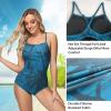 imagebaleaf Womens Athletic Training Adjustable Strap One Piece SwimsuitStyle 02green Forest