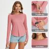 imagebaleaf Womens UPF 50 Sun Shirts UV Protection Long Sleeve Rash Guard Lightweight Quick Dry SPF Outdoor Hiking ClothingHeather Orange
