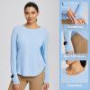 imagebaleaf Womens UPF 50 Sun Shirts UV Protection Long Sleeve Rash Guard Lightweight Quick Dry SPF Outdoor Hiking ClothingLight Blue