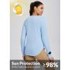 imagebaleaf Womens UPF 50 Sun Shirts UV Protection Long Sleeve Rash Guard Lightweight Quick Dry SPF Outdoor Hiking ClothingLight Blue