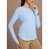imagebaleaf Womens UPF 50 Sun Shirts UV Protection Long Sleeve Rash Guard Lightweight Quick Dry SPF Outdoor Hiking ClothingLight Blue