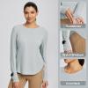 imagebaleaf Womens UPF 50 Sun Shirts UV Protection Long Sleeve Rash Guard Lightweight Quick Dry SPF Outdoor Hiking ClothingLight Gray