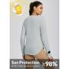 imagebaleaf Womens UPF 50 Sun Shirts UV Protection Long Sleeve Rash Guard Lightweight Quick Dry SPF Outdoor Hiking ClothingLight Gray